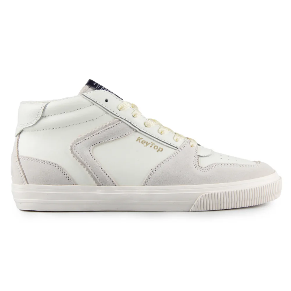 Light neutral casual shoe sample in side view