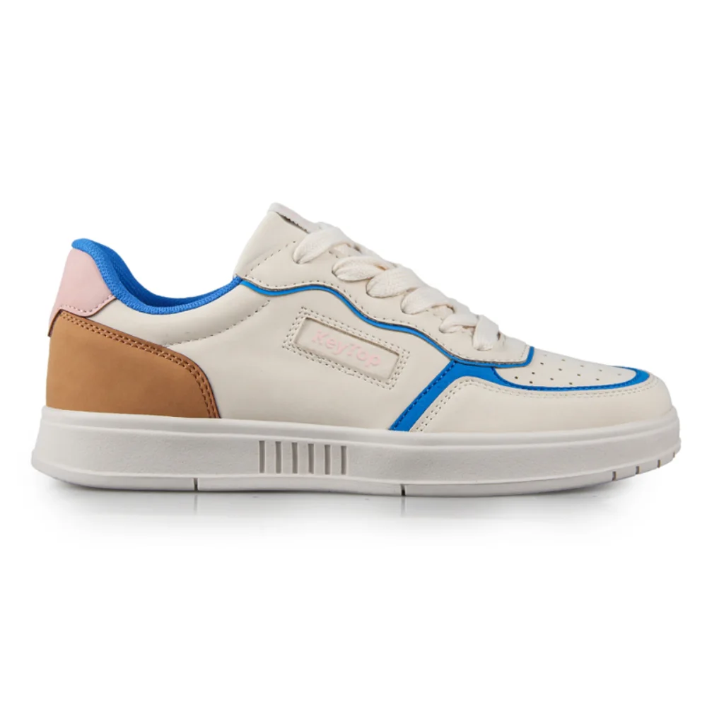 Color-block low-top casual sneaker sample