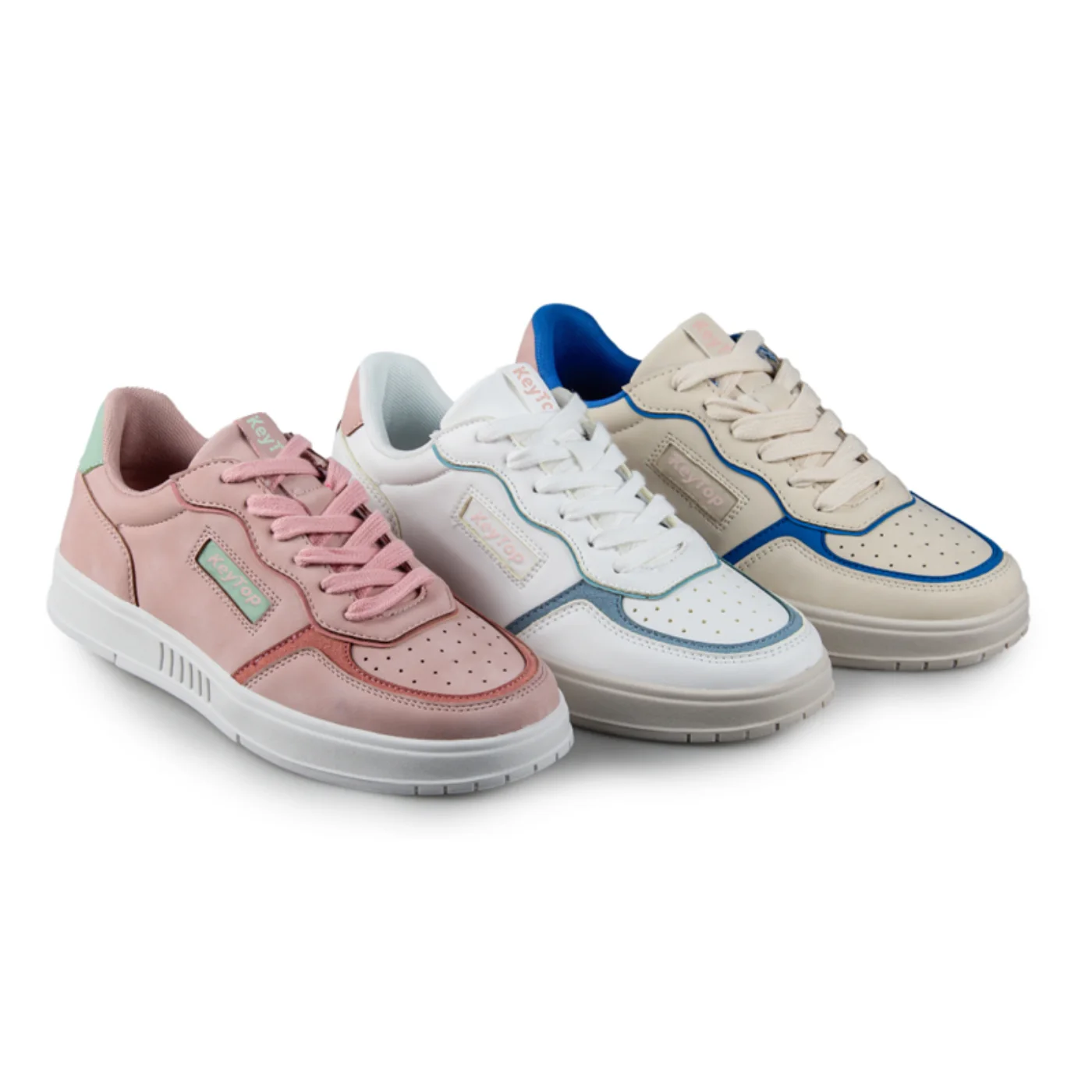 Casual sneaker samples for evaluating shoe manufacturers by color and silhouette