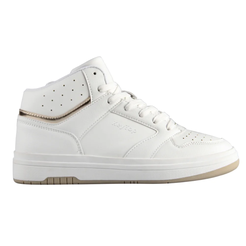 White high-top lifestyle sneaker sample