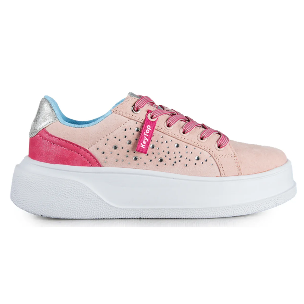 Casual shoes manufacturer pink platform lace-up reference